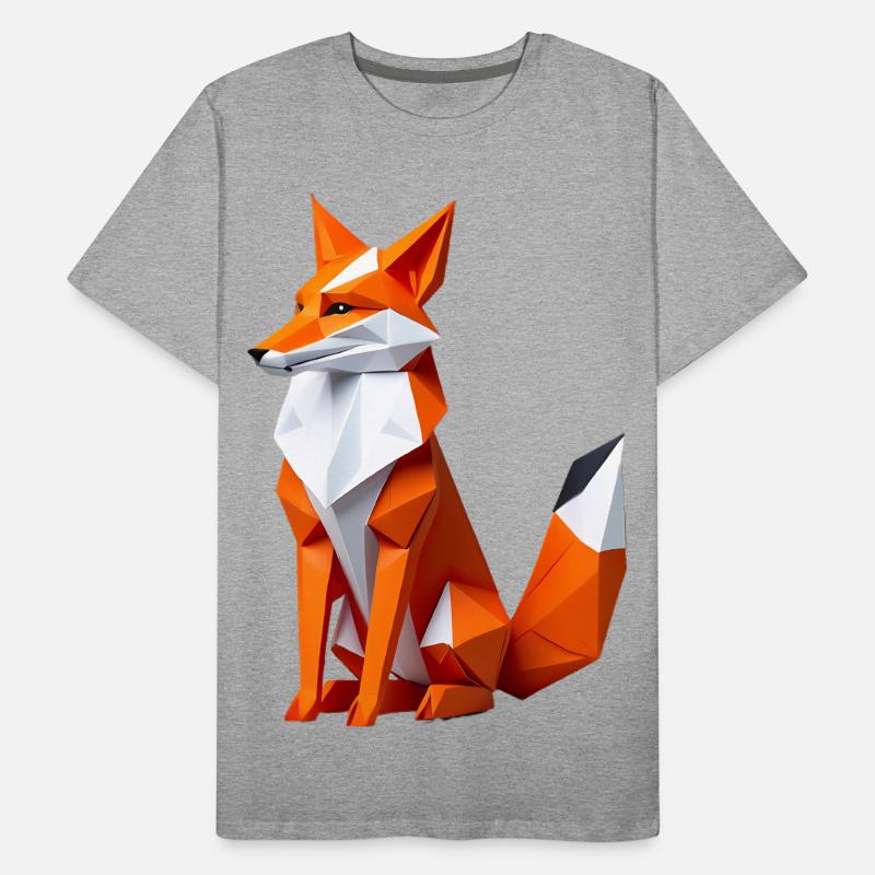 Geometrischer Polygonfuchs Männer Premium Bio T-Shirt