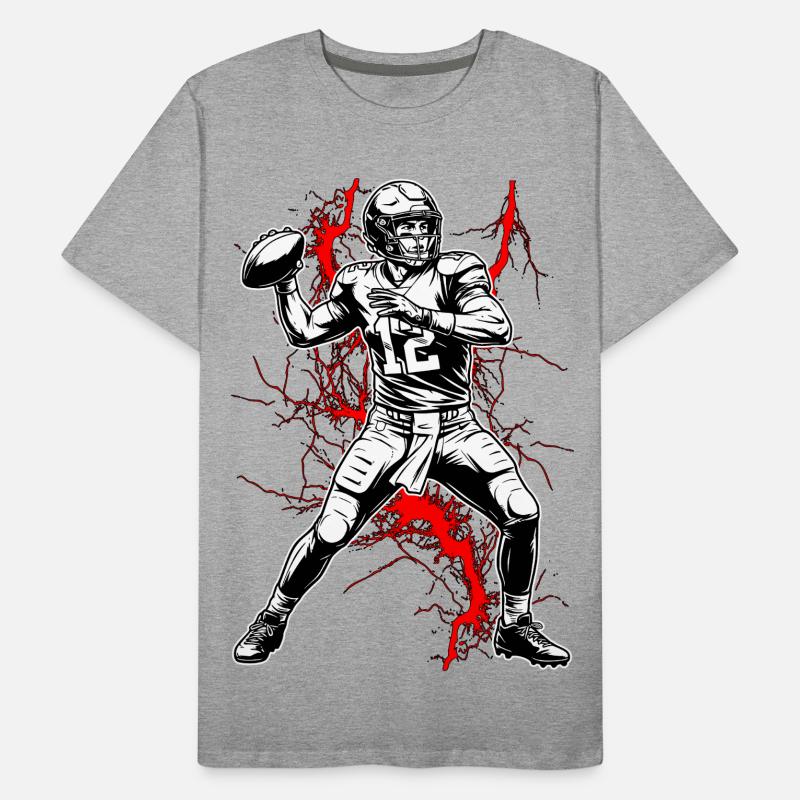 Quarterback im Blitzgewitter Männer Premium Bio T-Shirt