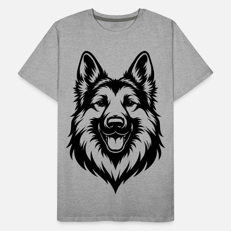 German Shepherd Design Men's Premium Organic T-Shirt