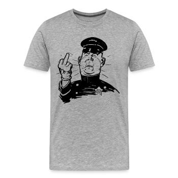 RFDL Cop - Männer Premium Bio T-Shirt - Grau meliert - Vorne - Damien (186cm)