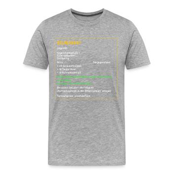 Legendaeres Heldenbaby Legendaer Baby Held PC Zock - Männer Premium Bio T-Shirt - Grau meliert - Vorne - Damien (186cm)