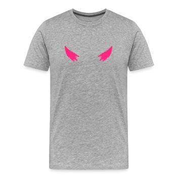 devil horns - Men's Premium Organic T-Shirt - heather grey - Front - Damien (186cm)