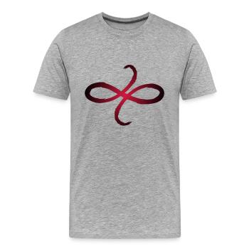 Symboles celtiques amitié - T-shirt bio Premium Homme - gris chiné - Devant - Damien (186cm)
