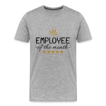 Employee of the month gift - Men's Premium Organic T-Shirt - heather grey - Front - Damien (186cm)