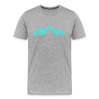 Mountain mountaineering - Men's Premium Organic T-Shirt - heather grey - Front - Damien (186cm)