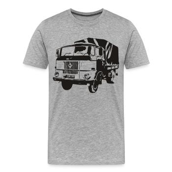 W50 Pritsche IFA LKW - Männer Premium Bio T-Shirt - Grau meliert - Vorne - Damien (186cm)
