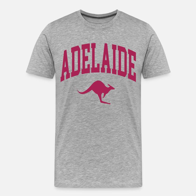 Adelaide - Männer Premium Bio T-Shirt - Grau meliert