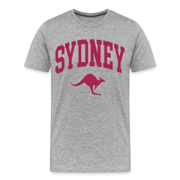 Sydney - T-shirt bio Premium Homme - gris chiné - Devant - Damien (186cm)