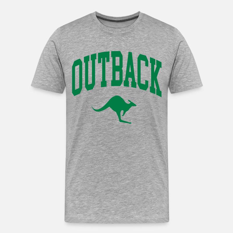 Outback - Männer Premium Bio T-Shirt - Grau meliert