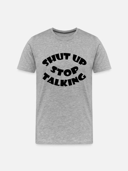 Just shut - Men's Premium Organic T-Shirt - heather grey