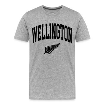 Wellington - T-shirt bio Premium Homme - gris chiné - Devant - Damien (186cm)