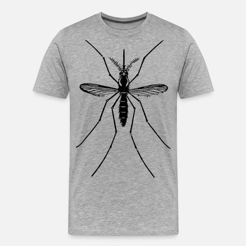 Moskito Mücke - Männer Premium Bio T-Shirt - Grau meliert