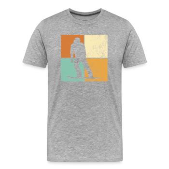 Snowboarding - Männer Premium Bio T-Shirt - Grau meliert - Vorne - Damien (186cm)