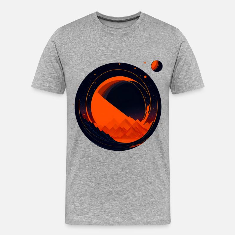 Space View / Mars 02 - Männer Premium Bio T-Shirt - Grau meliert