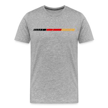 Germany - Männer Premium Bio T-Shirt - Grau meliert - Vorne - Damien (186cm)