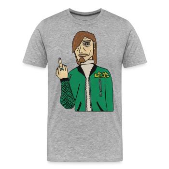 lede Markson - Männer Premium Bio T-Shirt - Grau meliert - Vorne - Damien (186cm)