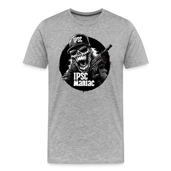 IPSC Shooter Maniac Squad Range Officer RO BDS - Männer Premium Bio T-Shirt - Grau meliert - Vorne - Damien (186cm)