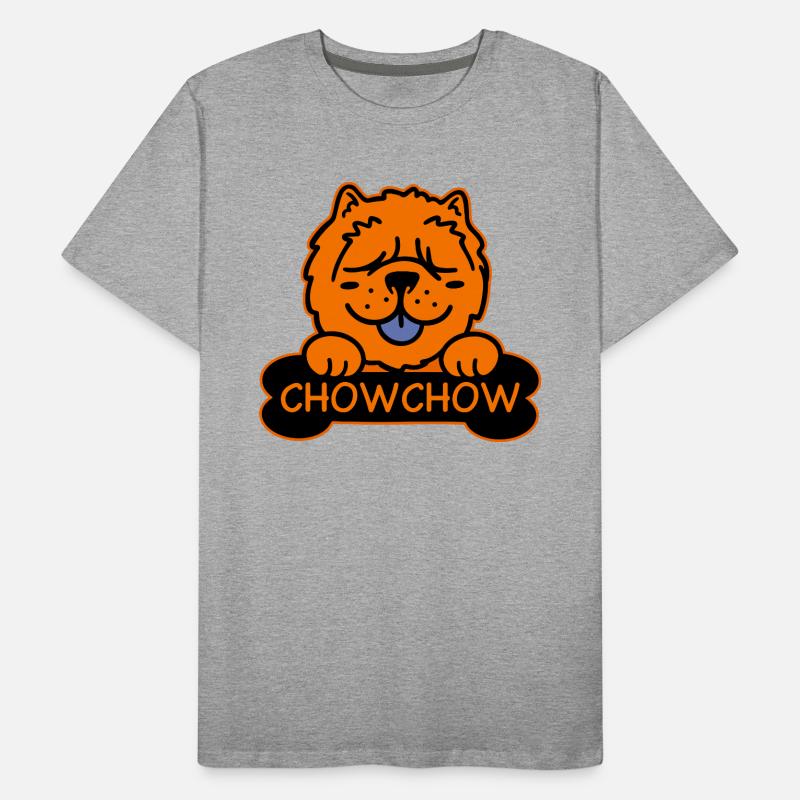 Chow Chow Chow und Knochen Männer Premium Bio T-Shirt