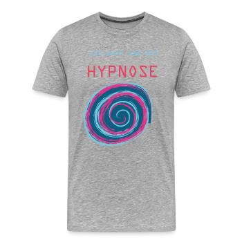 Hypnose - Männer Premium Bio T-Shirt - Grau meliert - Vorne - Damien (186cm)