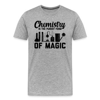 Chemie Lehrer | Chemiker Wissenschaftler Geschenk - Männer Premium Bio T-Shirt - Grau meliert - Vorne - Damien (186cm)