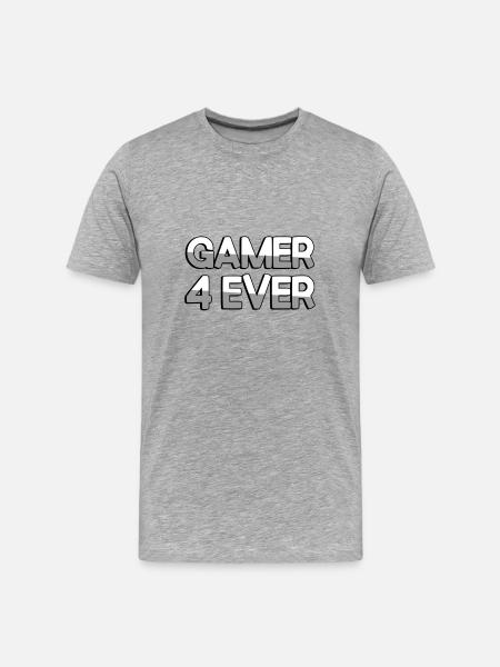 GAMER 4 EVER - Gaming - Men's Premium Organic T-Shirt - heather grey