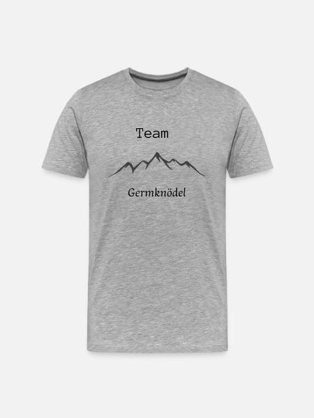 Team Germknödel , wandern - Männer Premium Bio T-Shirt - Grau meliert