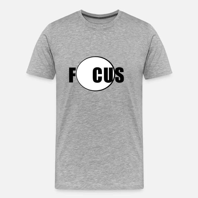 Focus Ästhetik ästhetisch Geschenk - Männer Premium Bio T-Shirt - Grau meliert