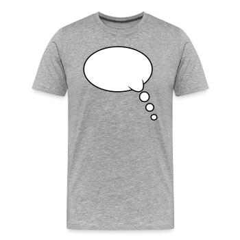 Thought Bubble Design - Men's Premium Organic T-Shirt - heather grey - Front - Damien (186cm)