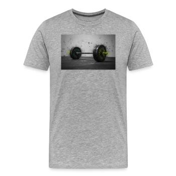 Runeforge - Men's Premium Organic T-Shirt - heather grey - Front - Damien (186cm)