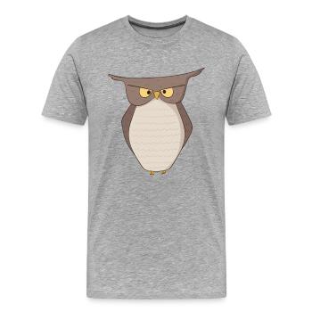 Owl Night Owls - Men's Premium Organic T-Shirt - heather grey - Front - Damien (186cm)