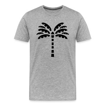 Symbole de palme - T-shirt bio Premium Homme - gris chiné - Devant - Damien (186cm)