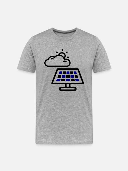 Solar Energy Panels - Men's Premium Organic T-Shirt - heather grey
