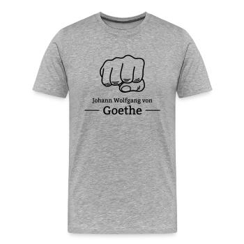 Faust von Goethe - Männer Premium Bio T-Shirt - Grau meliert - Vorne - Damien (186cm)