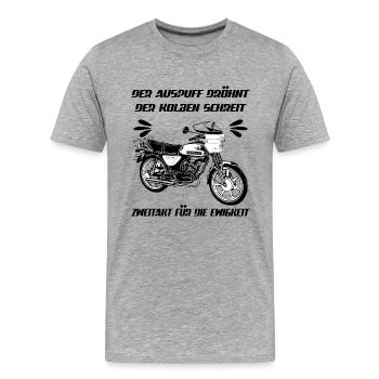 Zündapp KS 50 Watercooled Kult Krad - Männer Premium Bio T-Shirt - Grau meliert - Vorne - Damien (186cm)