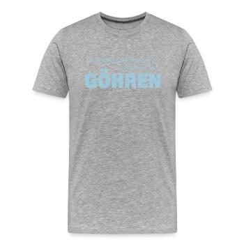Therapie GÖHREN - Männer Premium Bio T-Shirt - Grau meliert - Vorne - Damien (186cm)