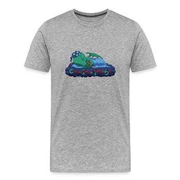 Cthulhu Fthagn - Männer Premium Bio T-Shirt - Grau meliert - Vorne - Damien (186cm)