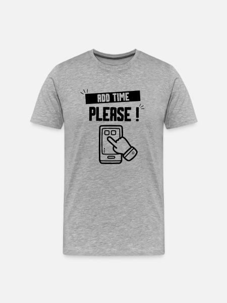 VERLÄNGERN SIE BITTE ZEIT - Männer Premium Bio T-Shirt - Grau meliert
