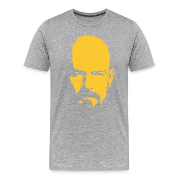 Der Koch - Männer Premium Bio T-Shirt - Grau meliert - Vorne - Damien (186cm)