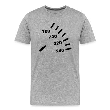 Voiture - Vitesse - T-shirt bio Premium Homme - gris chiné - Devant - Damien (186cm)