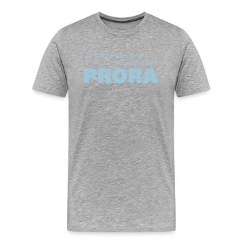 Therapie PRORA - Männer Premium Bio T-Shirt - Grau meliert - Vorne - Damien (186cm)