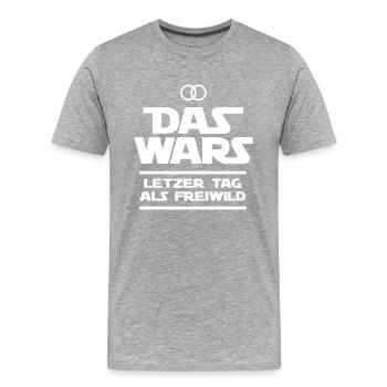 Das Wars letzter Tag als - Männer Premium Bio T-Shirt - Grau meliert - Vorne - Damien (186cm)