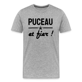 Humor - Männer Premium Bio T-Shirt - Grau meliert - Vorne - Damien (186cm)