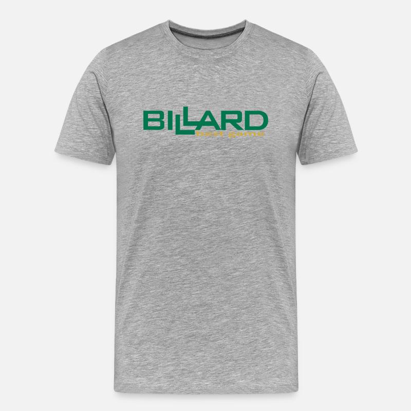 Billard Design Best Game, Poolbillard - Männer Premium Bio T-Shirt - Grau meliert