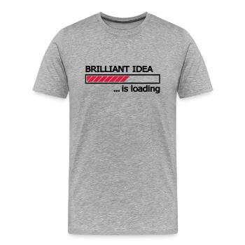 Brilliant Idea is loading Ladebalken Loading Bar - Männer Premium Bio T-Shirt - Grau meliert - Vorne - Damien (186cm)