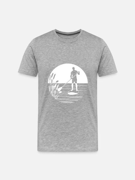 SUP - Männer Premium Bio T-Shirt - Grau meliert