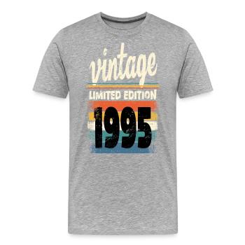 Millésime 1995 - T-shirt bio Premium Homme - gris chiné - Devant - Damien (186cm)