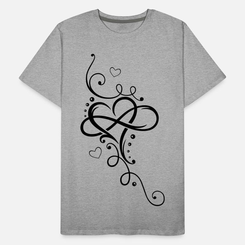 Tribal Heart with large infinity loop Men's Premium Organic T-Shirt