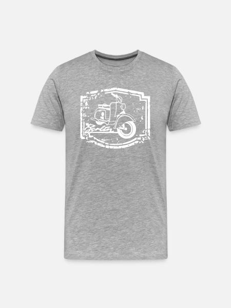berliner Roller - Männer Premium Bio T-Shirt - Grau meliert