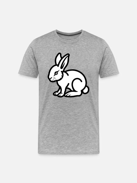 Bunny Easter - Men's Premium Organic T-Shirt - heather grey