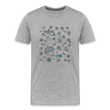 Augenoptiker, Augenoptiker, Linsenoptiker, Augenoptiker - Männer Premium Bio T-Shirt - Grau meliert - Vorne - Damien (186cm)